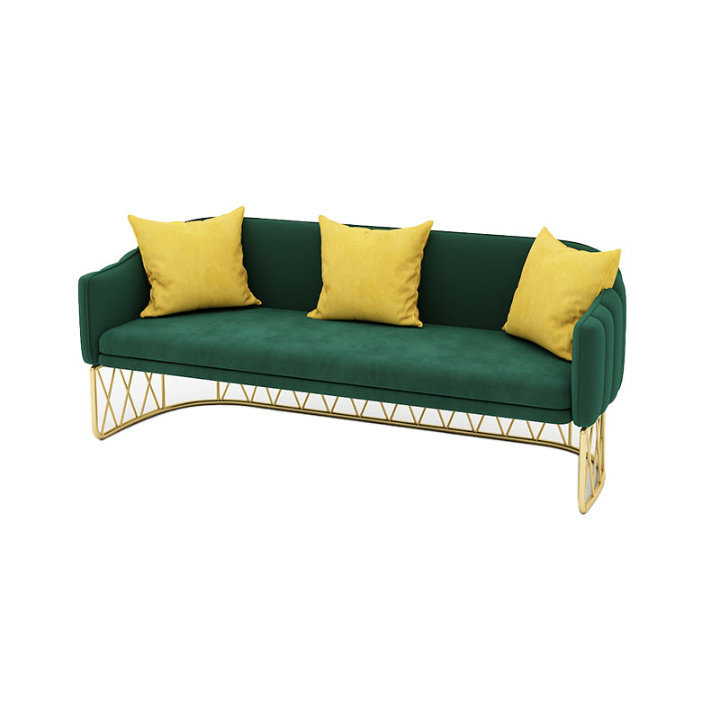 Modern Sloped Arm Sofa with Tight Back and Single Cushion Seat
