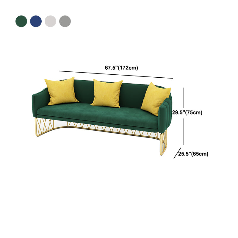 Modern Sloped Arm Sofa with Tight Back and Single Cushion Seat