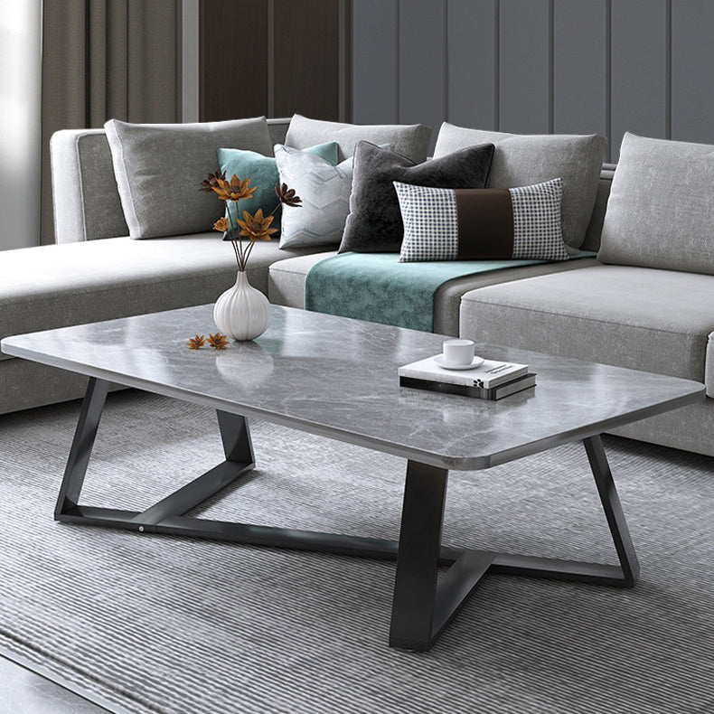 Cross Legs Coffee Table Modern Wood Coffee Table for Living Room