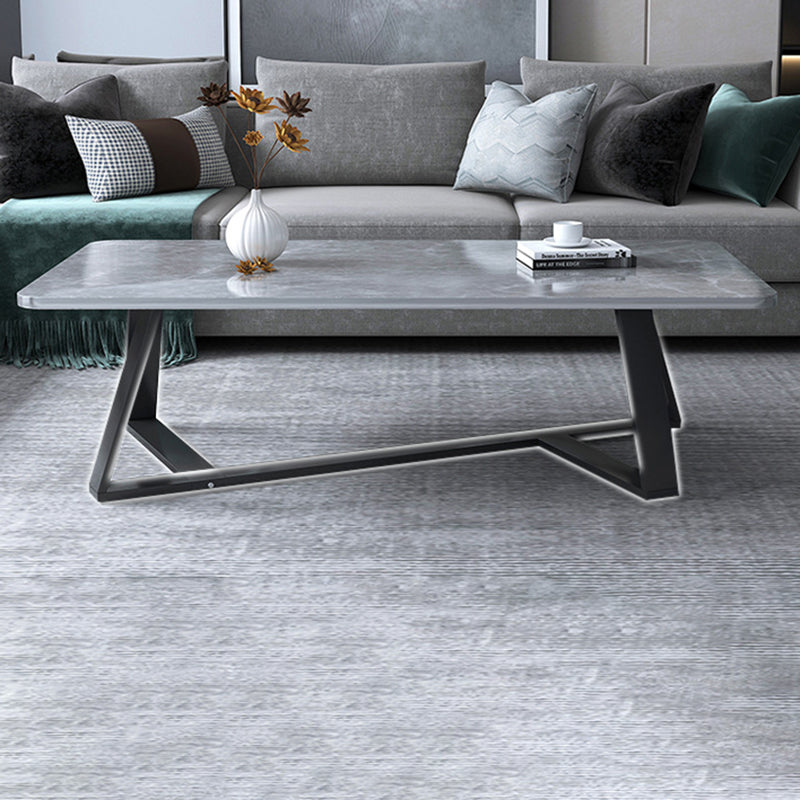 Cross Legs Coffee Table Modern Wood Coffee Table for Living Room