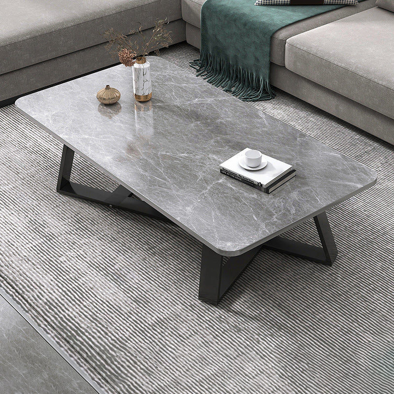 Cross Legs Coffee Table Modern Wood Coffee Table for Living Room