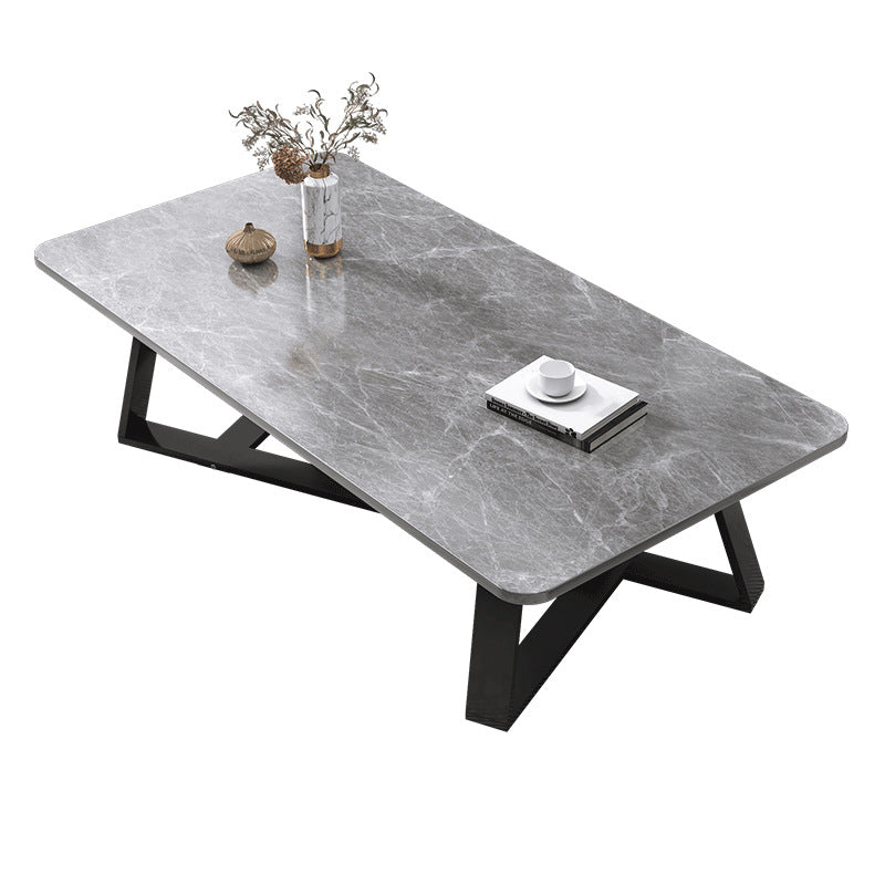 Cross Legs Coffee Table Modern Wood Coffee Table for Living Room
