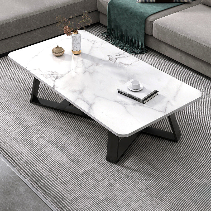 Cross Legs Coffee Table Modern Wood Coffee Table for Living Room