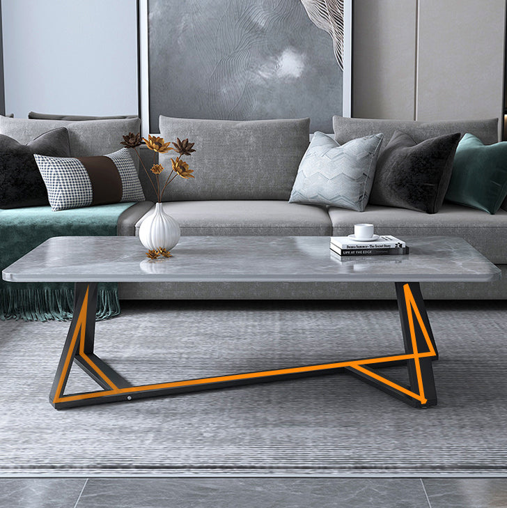Cross Legs Coffee Table Modern Wood Coffee Table for Living Room