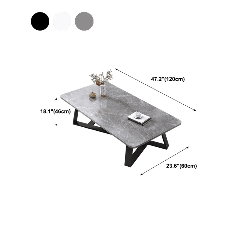 Cross Legs Coffee Table Modern Wood Coffee Table for Living Room