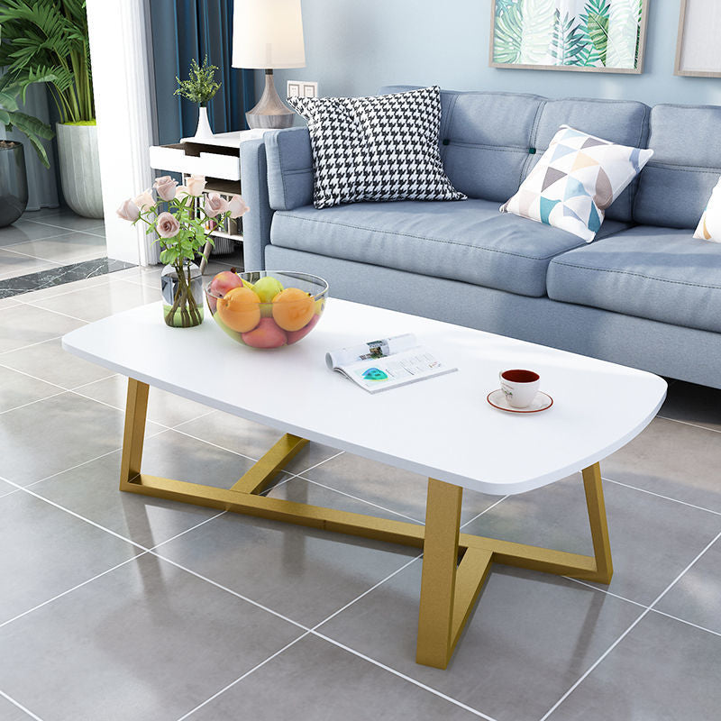Cross Legs Coffee Table Rectangle Coffee Table for Living Room