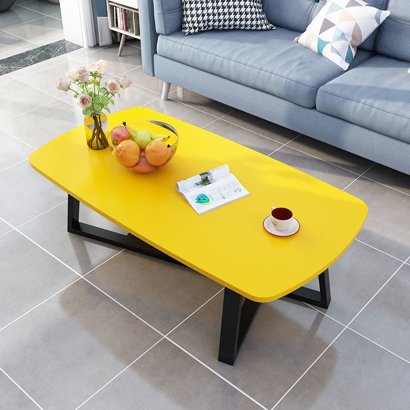 Cross Legs Coffee Table Rectangle Coffee Table for Living Room