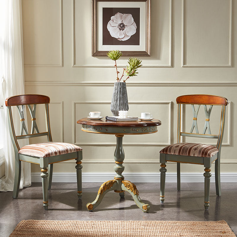 French Country Distressed Cocktail Table Wooden Coffee Table for Home