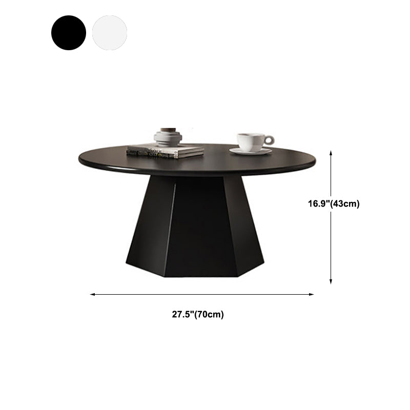 Iron Geometric Coffee Table Round Coffee Table for Living Room