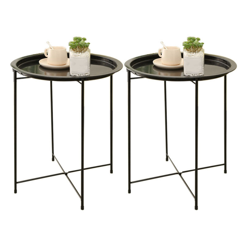 Medieval Modern Style Round Square Metal Table 4 Legs Base Side Table