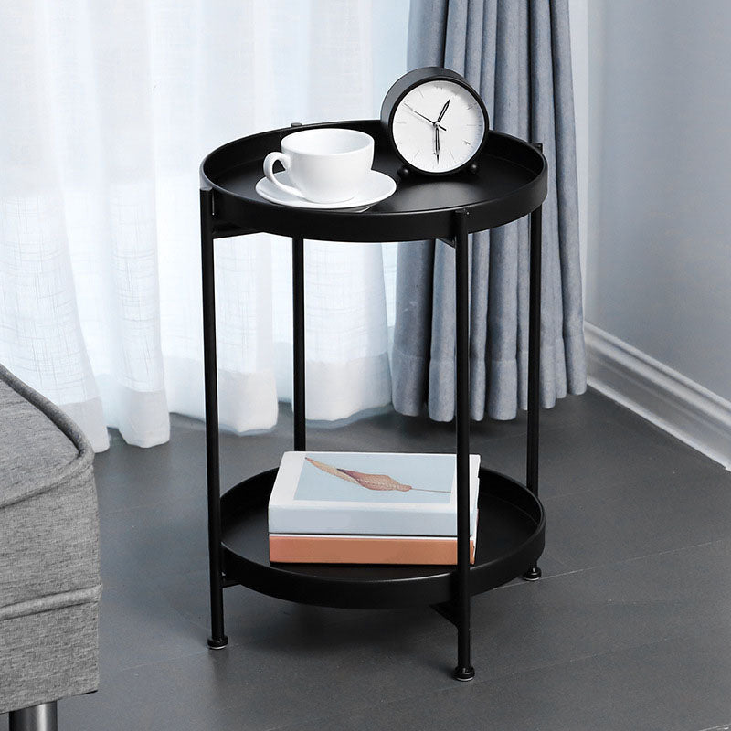 Medieval Modern Style Round Square Metal Table 4 Legs Base Side Table