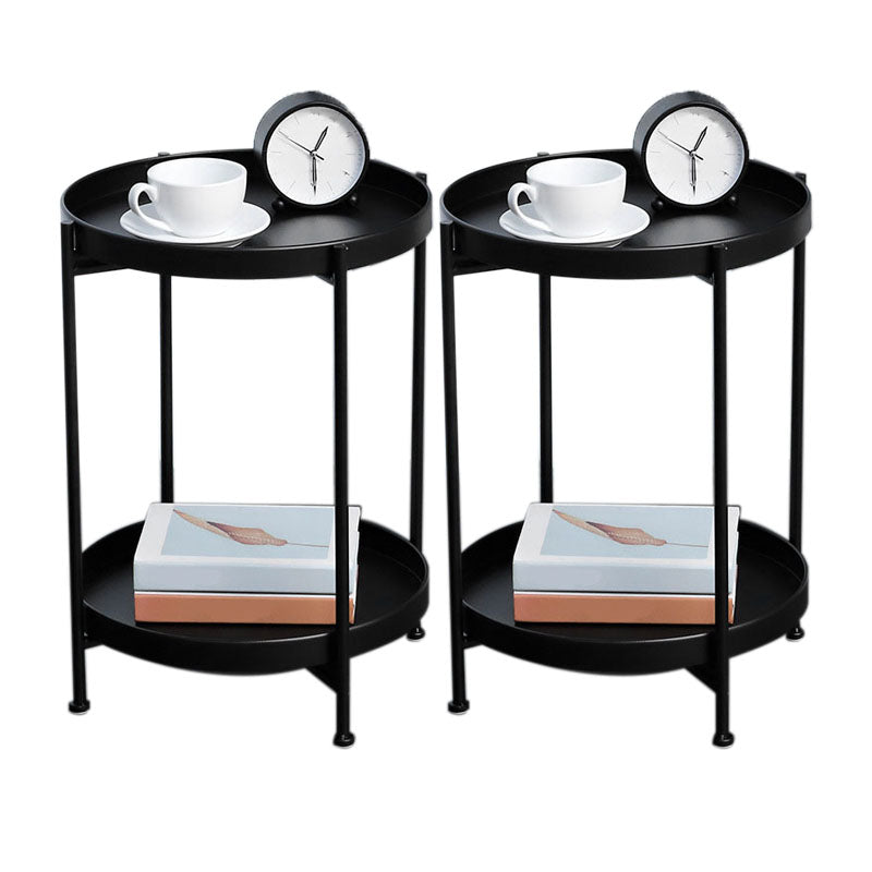 Medieval Modern Style Round Square Metal Table 4 Legs Base Side Table