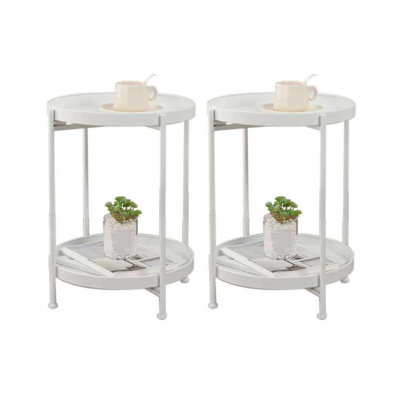 Medieval Modern Style Round Square Metal Table 4 Legs Base Side Table