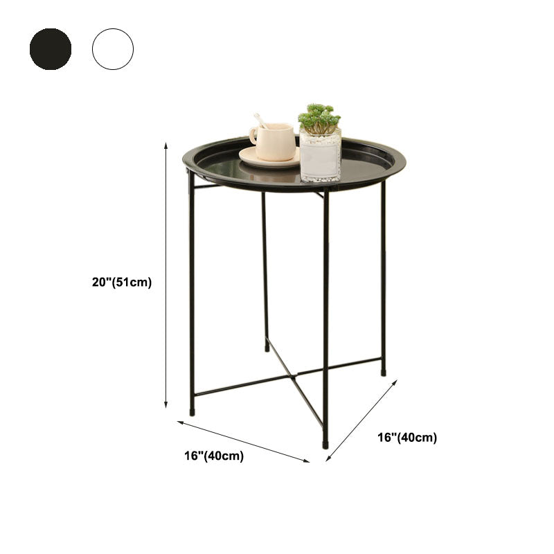 Medieval Modern Style Round Square Metal Table 4 Legs Base Side Table