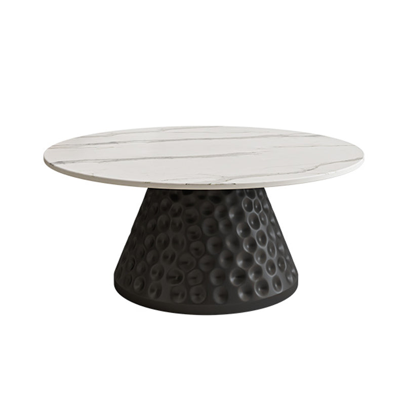 Slate Pedestal Coffee Table Round Modern Minimalist Coffee Table