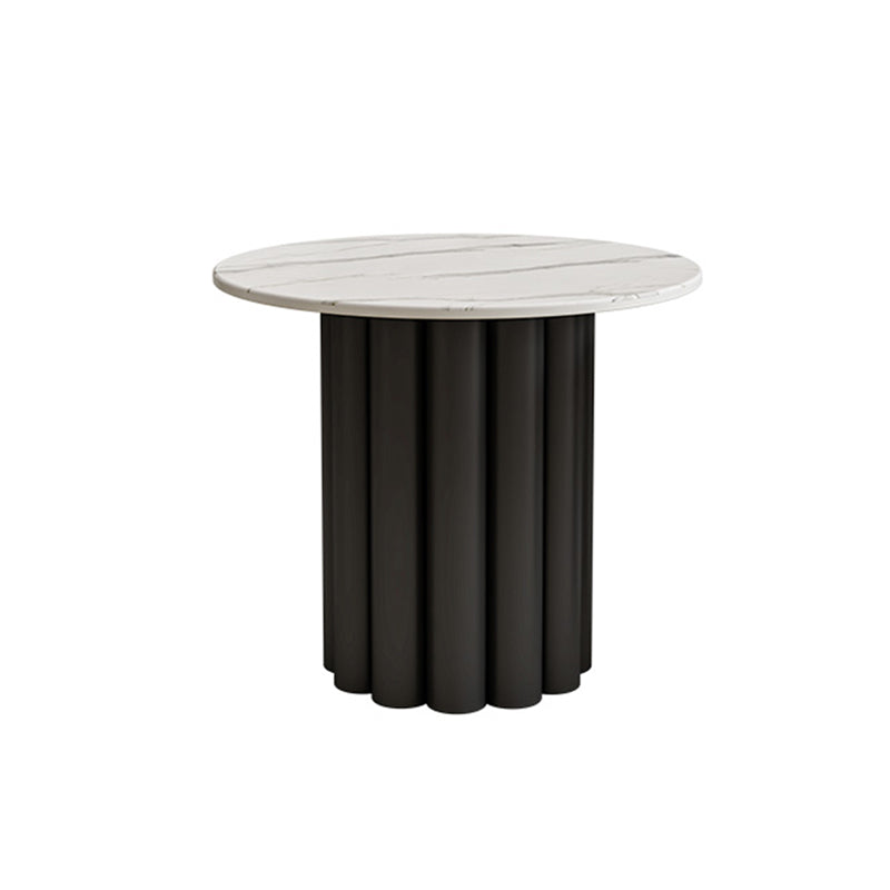 Slate Pedestal Coffee Table Round Modern Minimalist Coffee Table