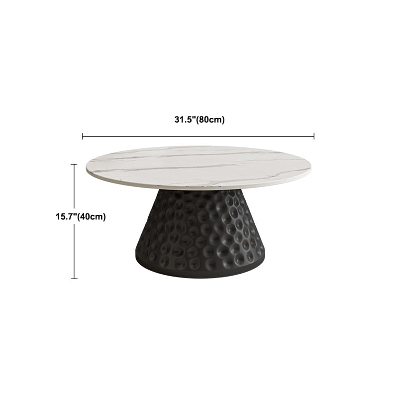 Slate Pedestal Coffee Table Round Modern Minimalist Coffee Table
