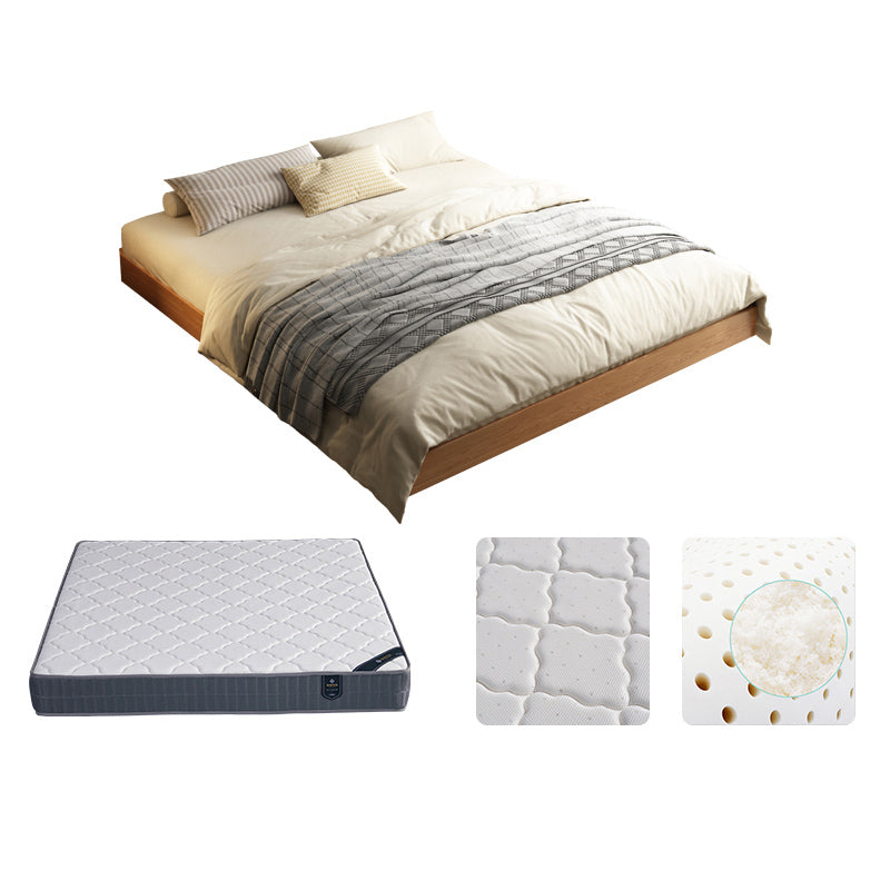 5.12" High Wood Platform Bed Scandinavian Natural Bed Frame Set