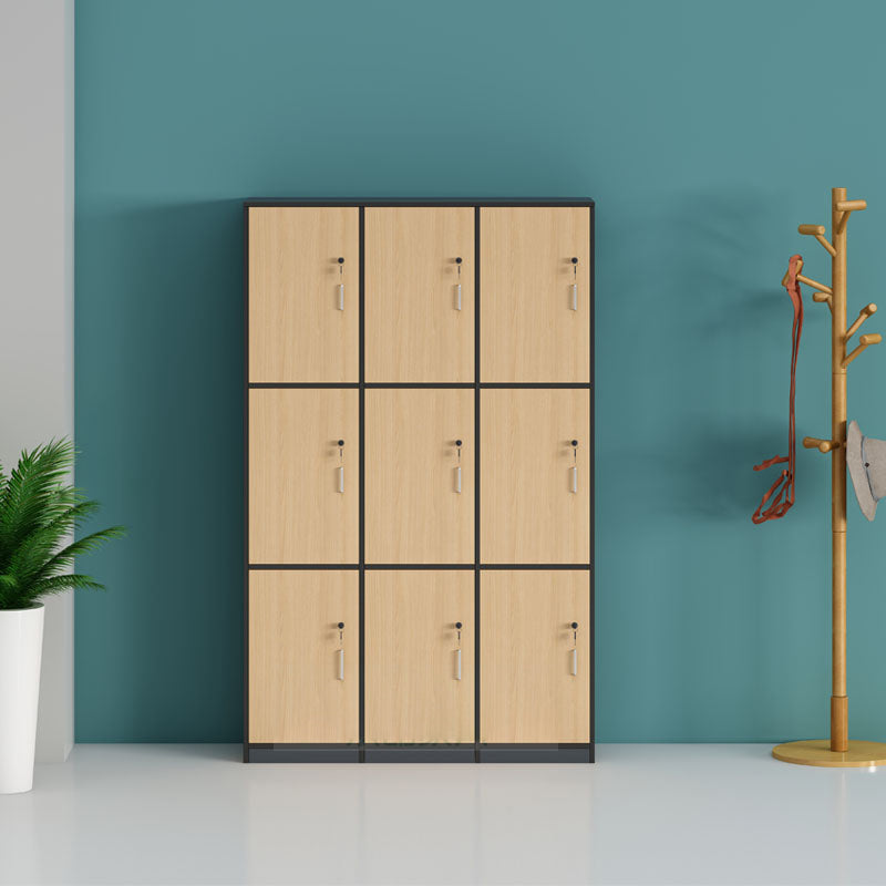 Modern Manufactured Wood Storage Cabinet Light Wood Finish Cabinet