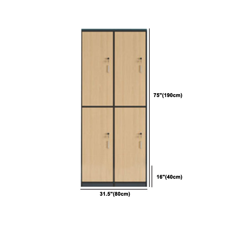 Modern Manufactured Wood Storage Cabinet Light Wood Finish Cabinet