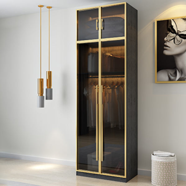 Modern Wardrobe Closet With Drawer Hinged Wardrobe Armoire for Home