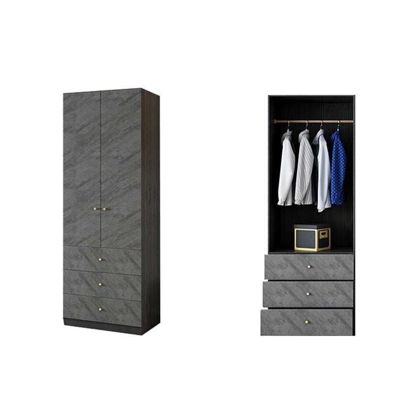 Modern Wardrobe Closet With Drawer Hinged Wardrobe Armoire for Home