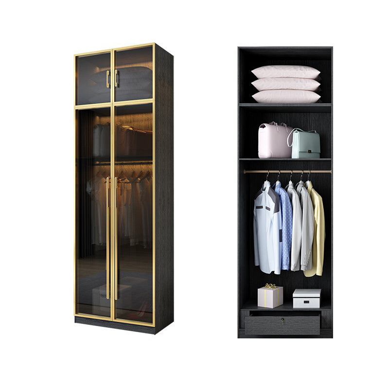 Modern Wardrobe Closet With Drawer Hinged Wardrobe Armoire for Home