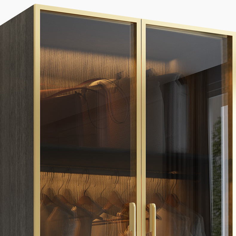 Modern Wardrobe Closet With Drawer Hinged Wardrobe Armoire for Home