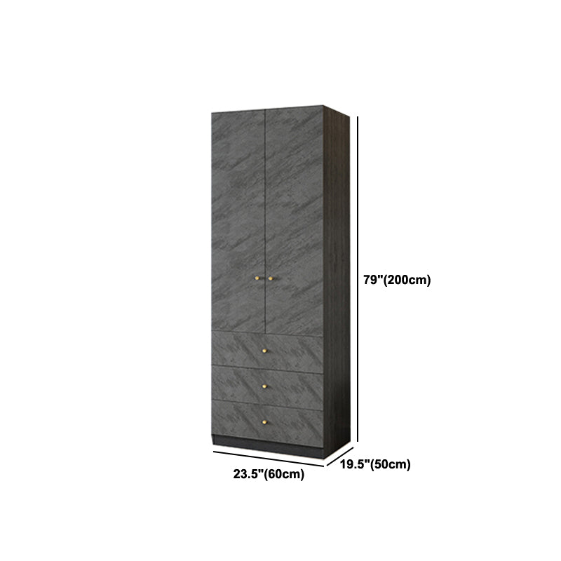 Modern Wardrobe Closet With Drawer Hinged Wardrobe Armoire for Home