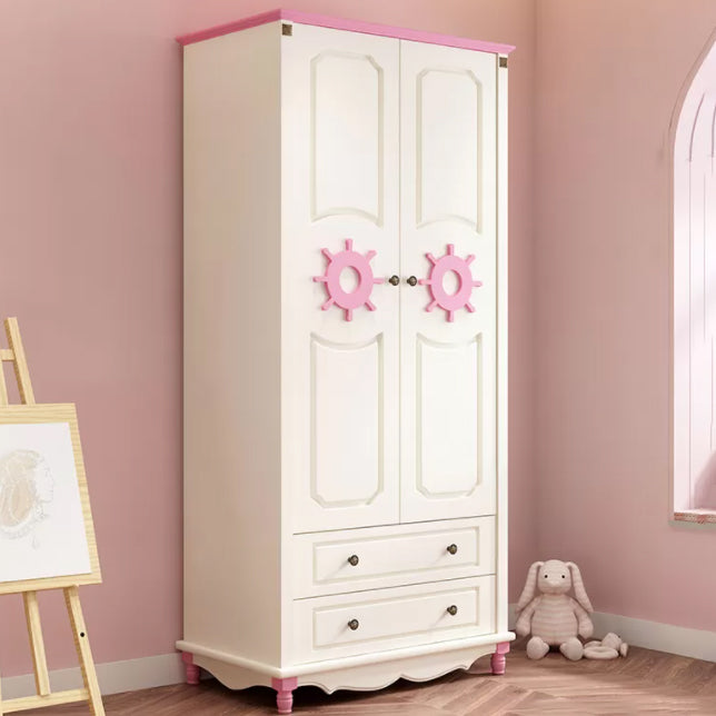 Coastal Hinged Door Storage Cabinet Manufactured Wood Matte Finish Cabinet