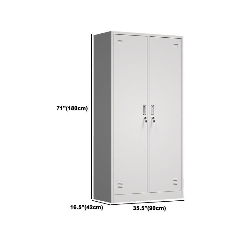 Gray Metal Cabinet for Bathroom Modern Storage Cabinet with Hinged Door