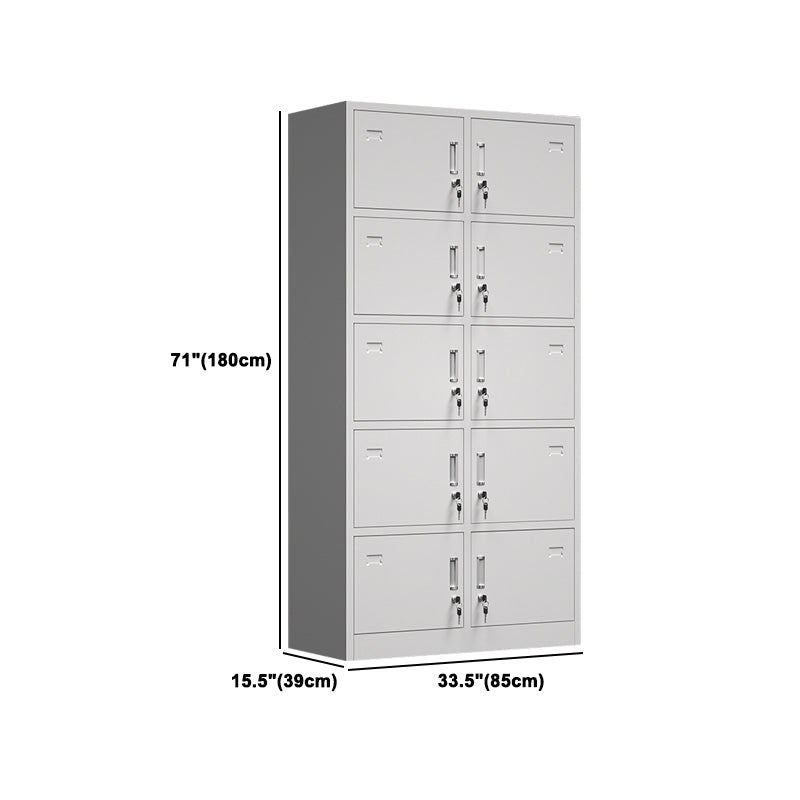 Gray Metal Cabinet for Bathroom Modern Storage Cabinet with Hinged Door