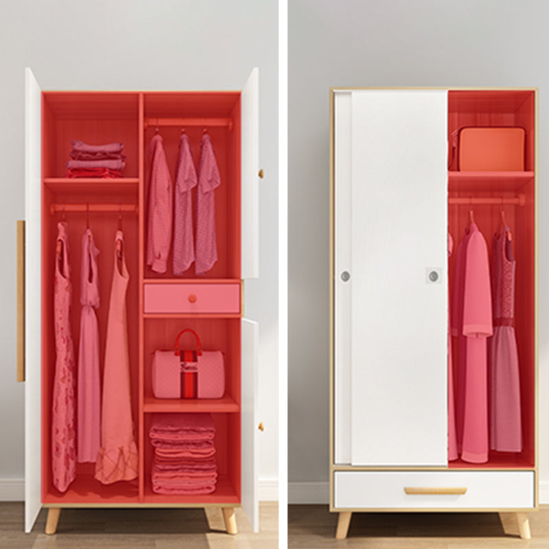 Manufactured Wood Storage Cabinet with Wooden Legs Modern Cabinet for Bedroom