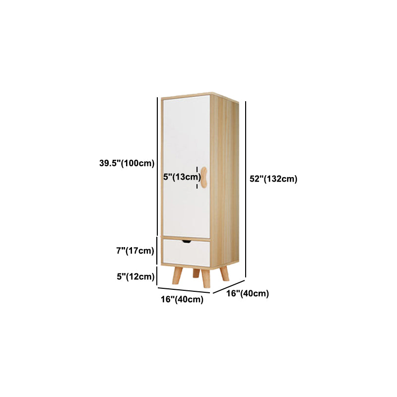 Manufactured Wood Storage Cabinet with Wooden Legs Modern Cabinet for Bedroom