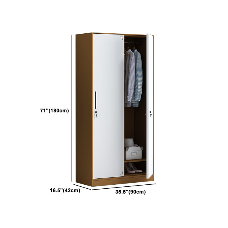 Hinged Contemporary Wardrobe Armoire Metal Wardrobe Cabinet for Home