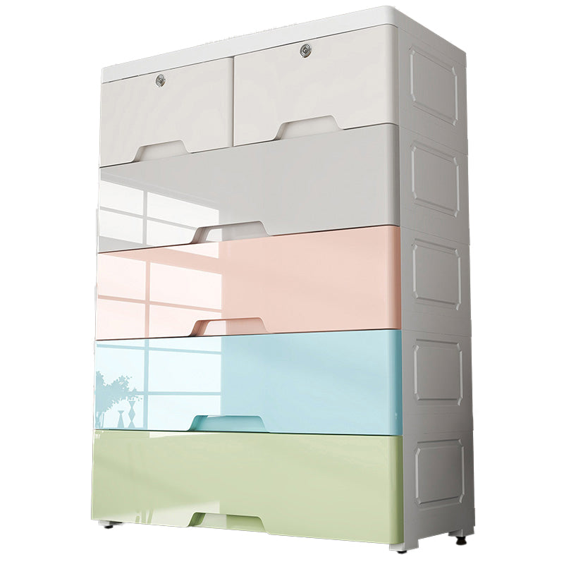 Plastic Storage Cabinet With Drawer Modern Wardrobe Cabinet for Home