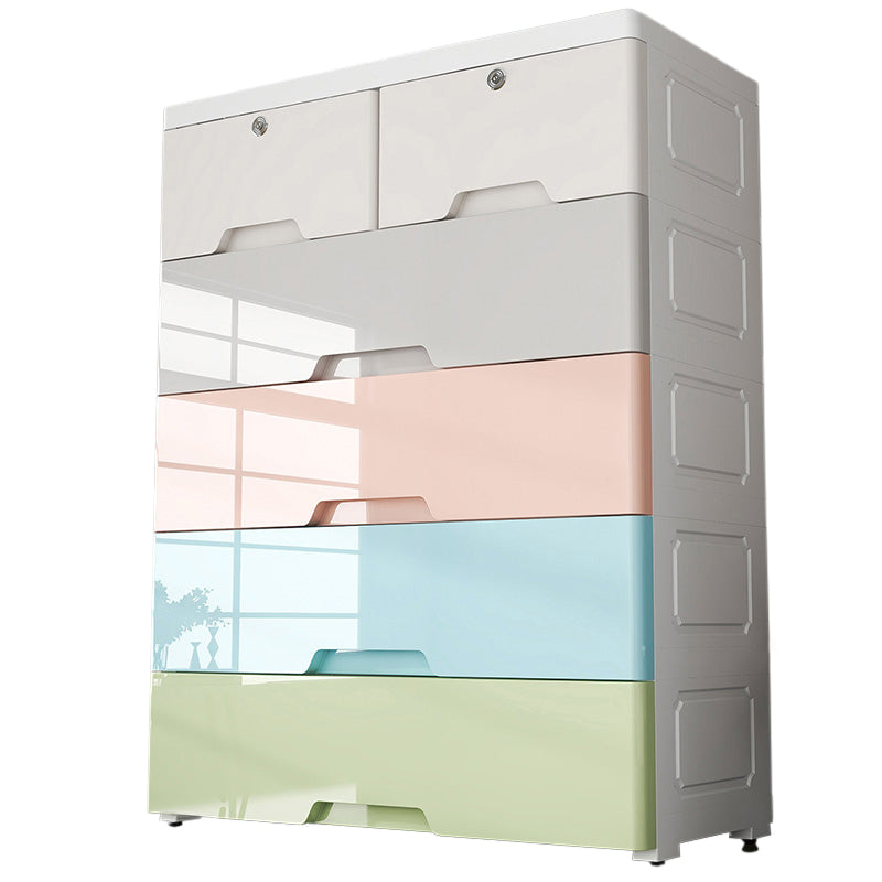 Plastic Storage Cabinet With Drawer Modern Wardrobe Cabinet for Home