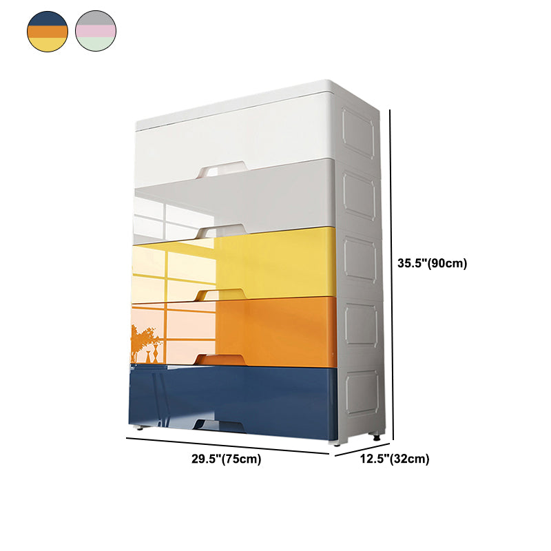 Plastic Storage Cabinet With Drawer Modern Wardrobe Cabinet for Home