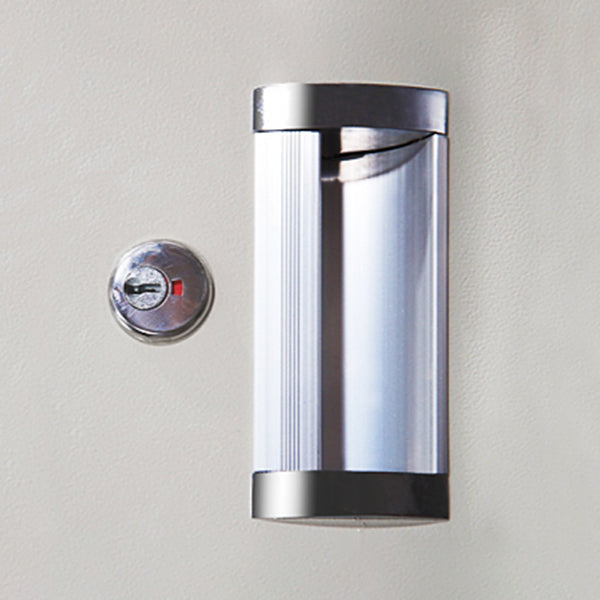 Metal Contemporary Cabinet for Home Grey Hinged Door Storage Cabinet