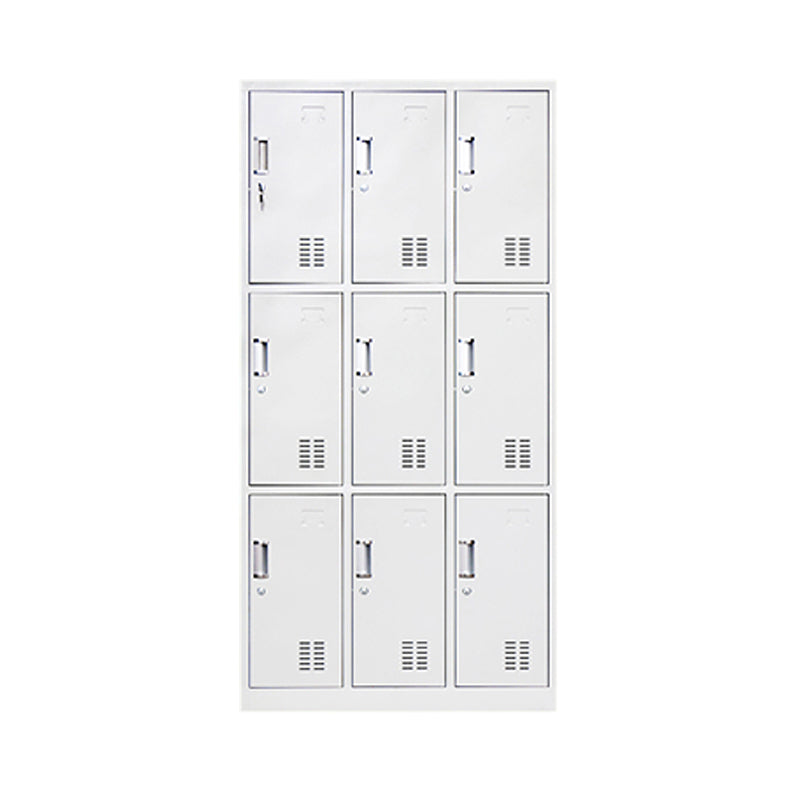 Metal Contemporary Cabinet for Home Grey Hinged Door Storage Cabinet