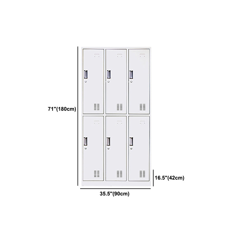 Metal Contemporary Cabinet for Home Grey Hinged Door Storage Cabinet