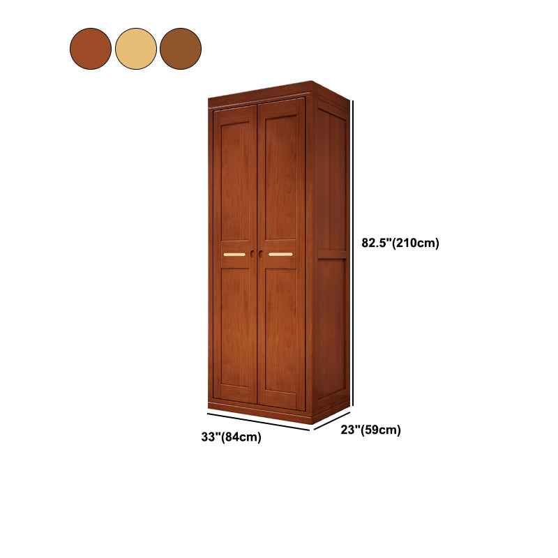 Rubberwood Wardrobe Armoire Traditional Wardrobe Cabinet for Home