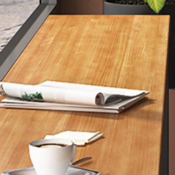 Pine Wood Bar Dining Table Modern Rectangle Bar Table for Milk Tea Shop Cafe
