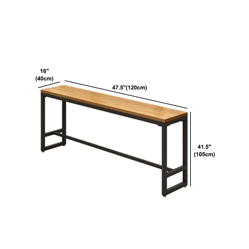 Pine Wood Bar Dining Table Modern Rectangle Bar Table for Milk Tea Shop Cafe