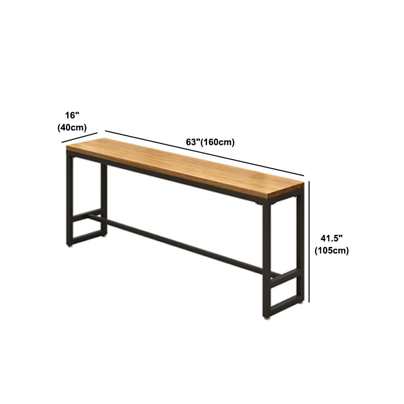 Pine Wood Bar Dining Table Modern Rectangle Bar Table for Milk Tea Shop Cafe