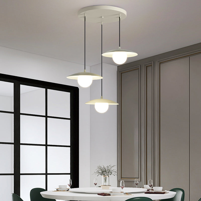 Industrial White Ceiling Light Glass Kitchen Island Lighting for Home