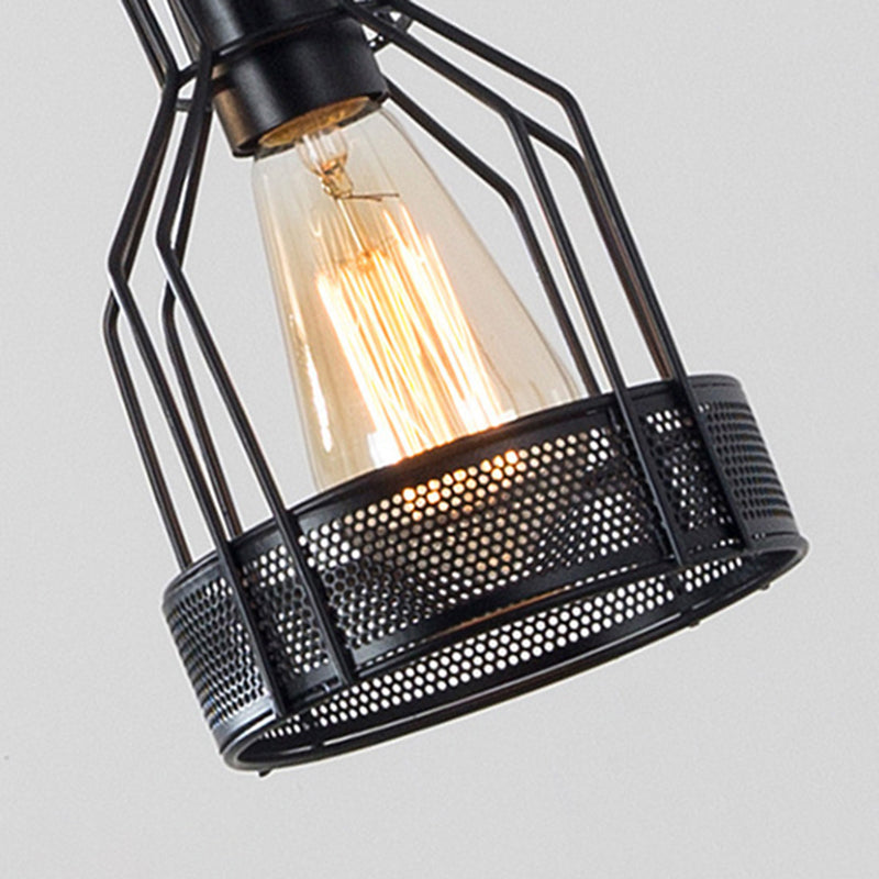 Industrial Wood Pendant Light Linear Shape Island Light with Metal Shade for Bar Counter