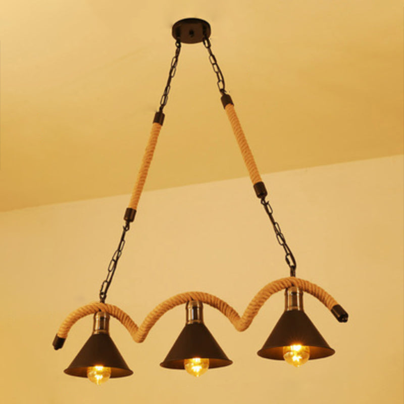 Industrial Island Light Minimalist Hanging Lighting Fixture for Dining Room