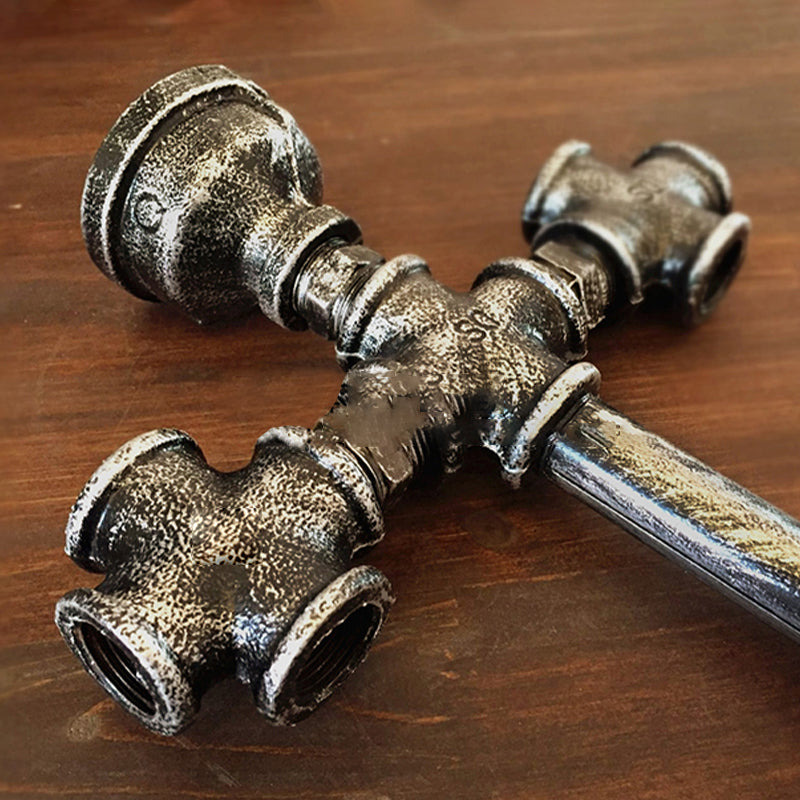 Industrial Wall Sconce Pipe Shape 2 Light Wall Light Sconces for Living Room