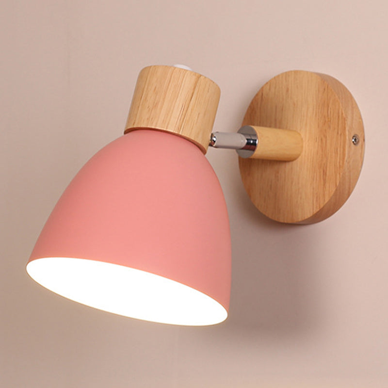 Modern Wood/Metallic Wall Light Polish Finish Lighting for Living Room